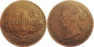 монета Британская Восточная Африка 1 пайс 1899