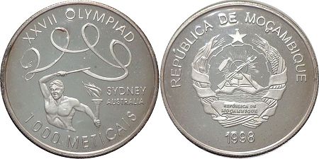 монета Мозамбик 1000 метикал 1998