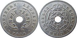 монета Родезия 1/2 пенни 1934