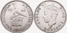 монета Родезия 1 шиллинг 1946