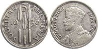 монета Родезия 3 пенса 1936