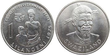 монета Свазиленд 1 лилангени 1975