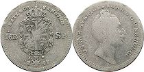 монета Швеция 1/16 риксдалера 1848
