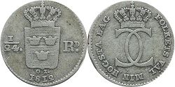 монета Швеция 1/24 риксдалера 1812