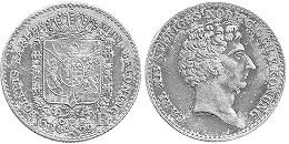 монета Швеция 1/6 риксдалера 1829