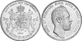 монета Швеция 1 риксдалер 1871
