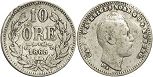 монета Швеция 10 эре 1865