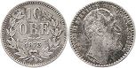 монета Швеция 10 эре 1873