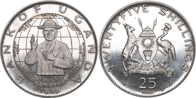 монета Уганда 25 шиллингов 1969