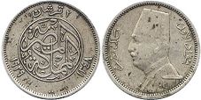 монета Египет 2 пиастра 1929