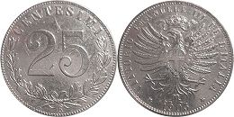монета Италия 25 чентизими 1903