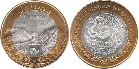 монета Мексика 100 песо 2006