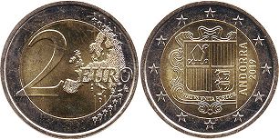 монета Андорра 2 евро 2019