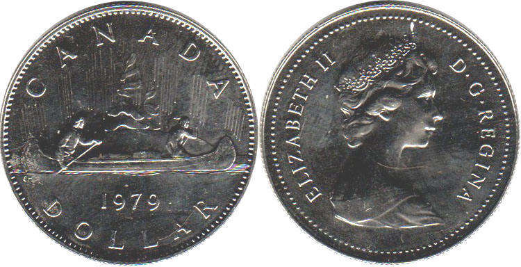 Канада монета Elizabeth II 1 доллар 1979