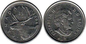 монета Канада 25 центов 2006
