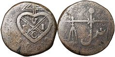 монета Британская Ост-Инжская Компания 1 пайс 1813