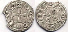 монета Ангулем денье 12-13 век