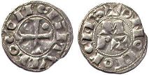 монета Беарн денье без даты (XI-XIII вв.)
