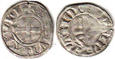монета Безансон денье без даты (14-15 век)