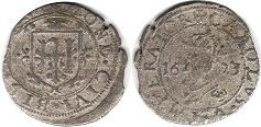 монета Безансон каролюс 1623