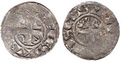 монета монета Шампань денье 1201-1253