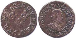 монета Шато-Рено двойной денье 1603-1605