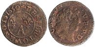 монета Домб 1 денье 1650