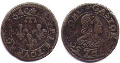 монета Домб 2 денье 1640
