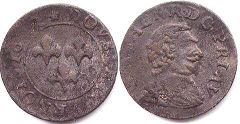 монета Оранж 2 денье 1642