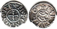 монета Пуатье денье 843-877