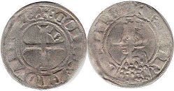 монета Прованс 2 денье 1285-1309