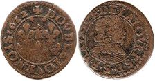 монета Седан 2 денье 1632