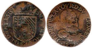монета Седан 2 лиарда 1613