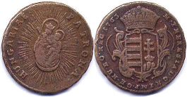 монета Венгрия 1 денар 1763