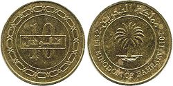 монета Бахрейн 10 филсов 2011