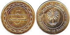 монета Бахрейн 5 филсов 2011