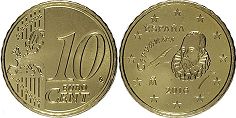 монета Испания 10 евро центов 2016