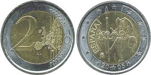 монета Испания 2 евро 2005