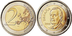 монета Испания 2 евро 2010