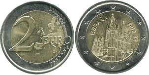 монета Испания 2 евро 2012