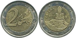 монета Испания 2 евро 2014