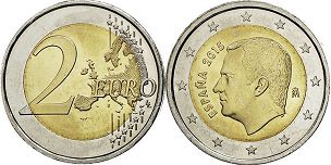 монета Испания 2 евро 2015