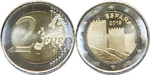 монета Испания 2 евро 2019