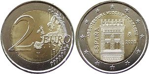 монета Испания 2 евро 2020