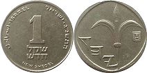 монета Israel 1 new sheqel 1993