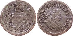 монета Польша грош 1753