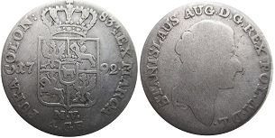 монета Польша 4 гроша 1792