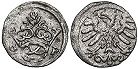 монета Польша денарий 1506-1548