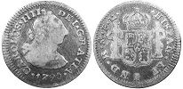 монета Мексика 1/2 реала 1790