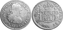 монета Мексика 1/2 реала 1803